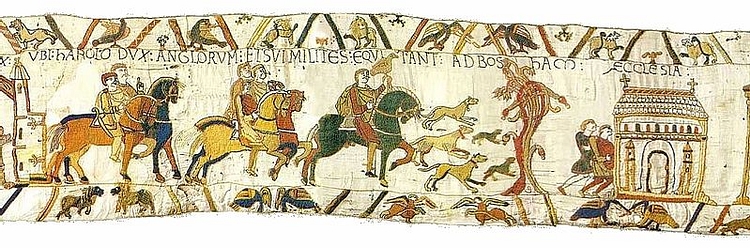 Harold Godwinson on a Hunt, Bayeux Tapestry